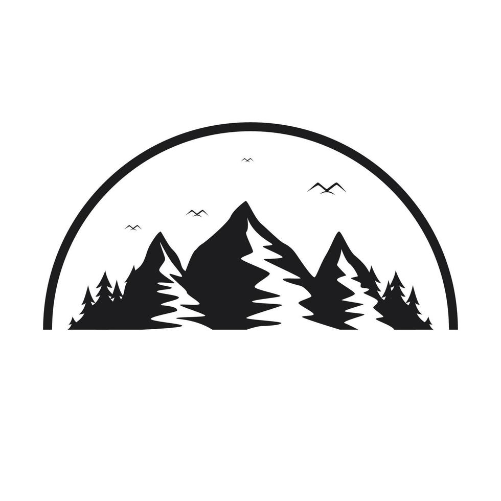 Mountain Icon on white background vector