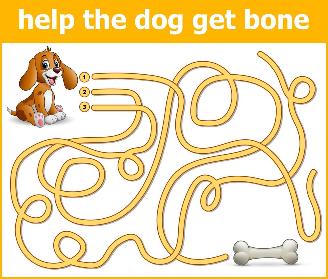 Help the dog get bone vector