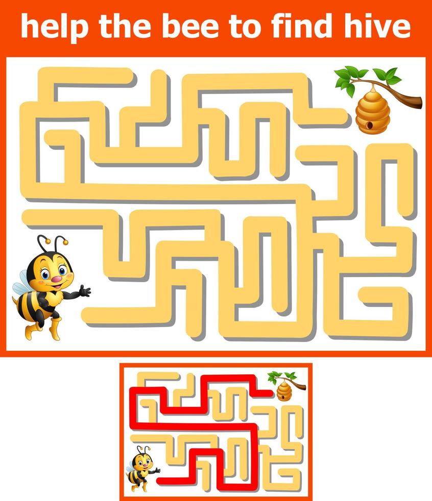 Help the bee to find hive vector
