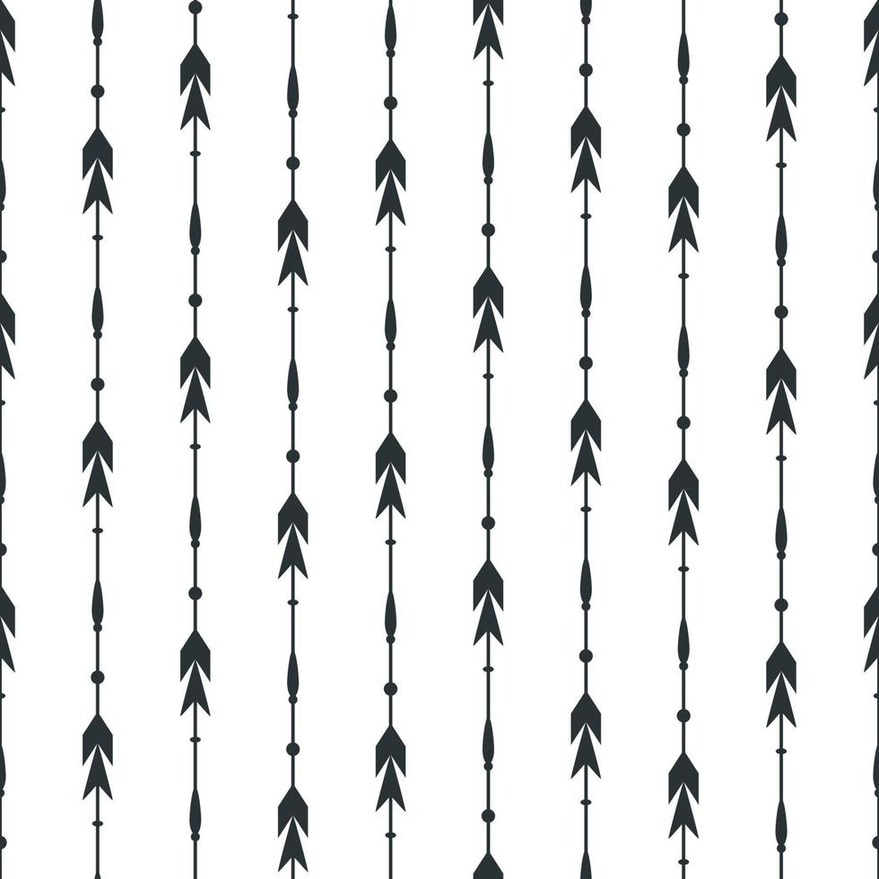 Black arrows seamless pattern background vector