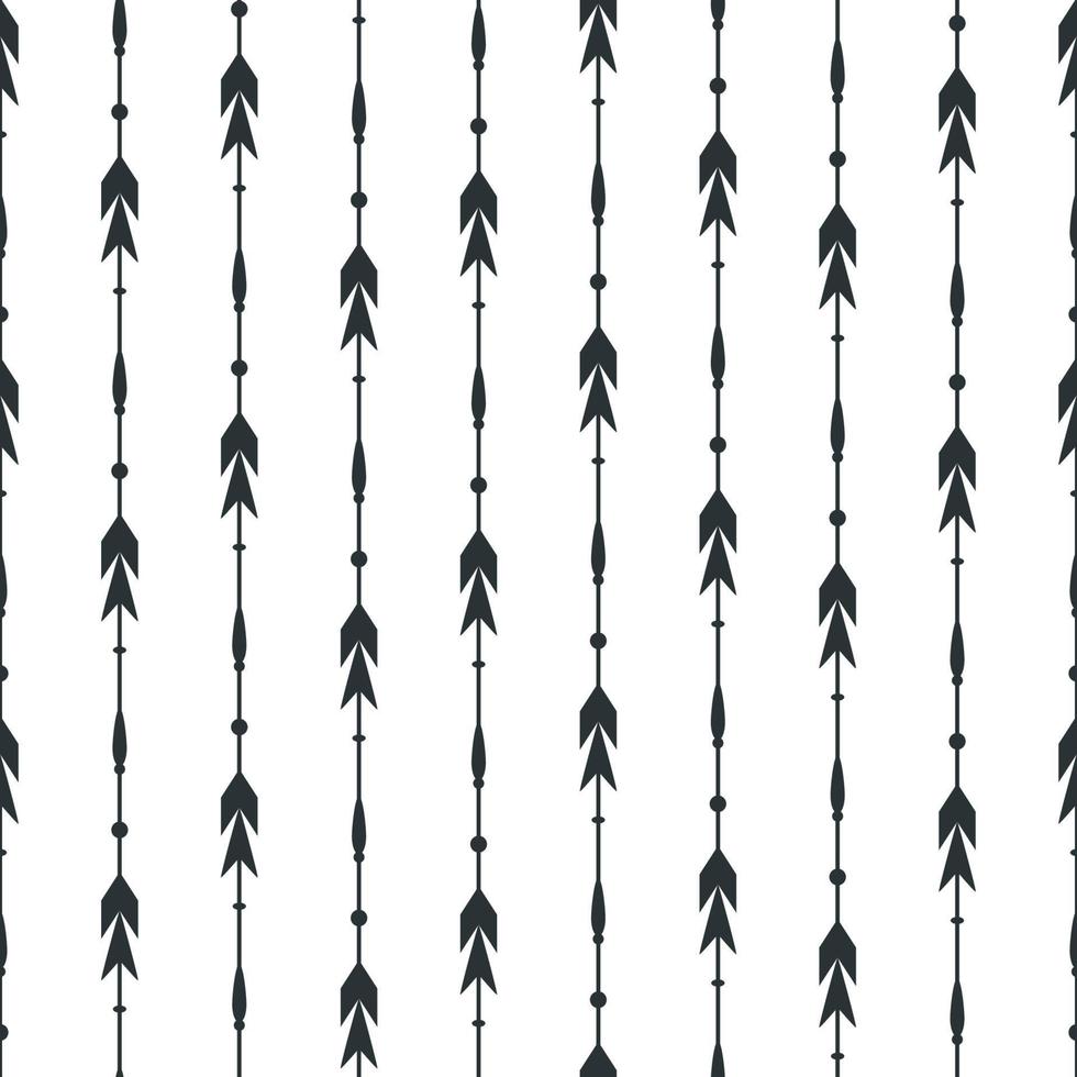 Black arrows seamless pattern background vector