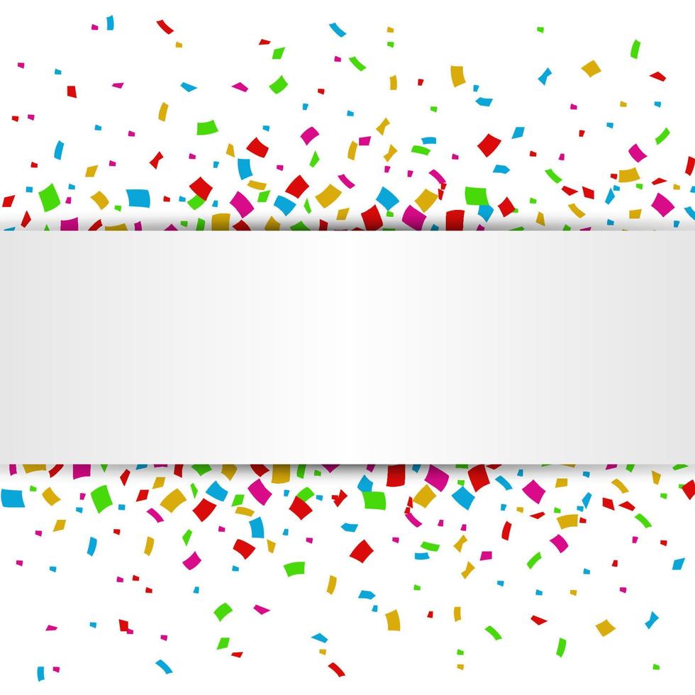 Confetti seamless bright round frame colorful for celebration vector