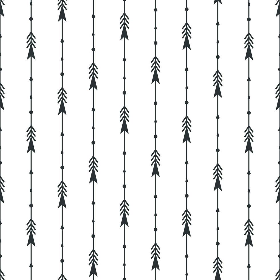 Black arrows seamless pattern background vector