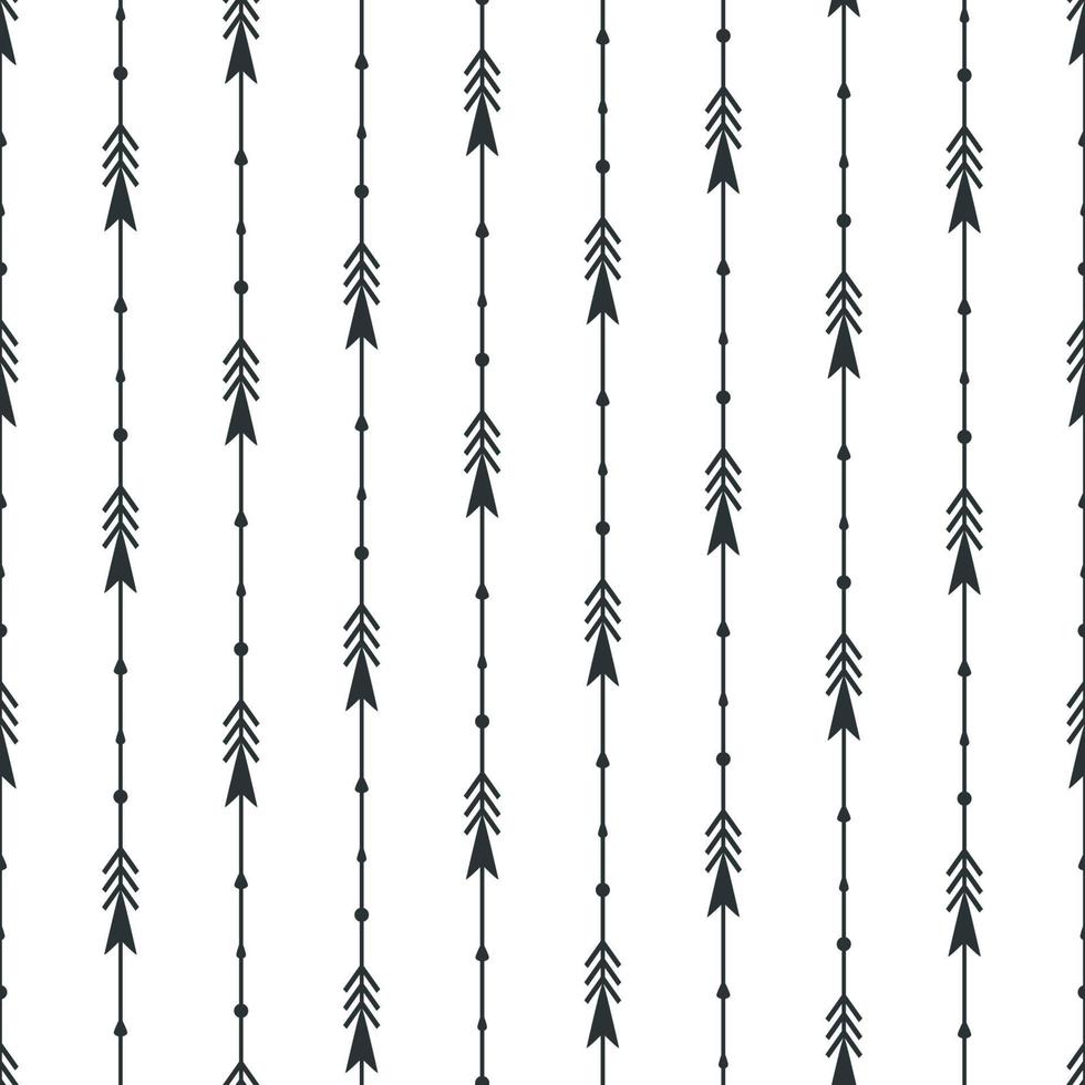 Black arrows seamless pattern background vector