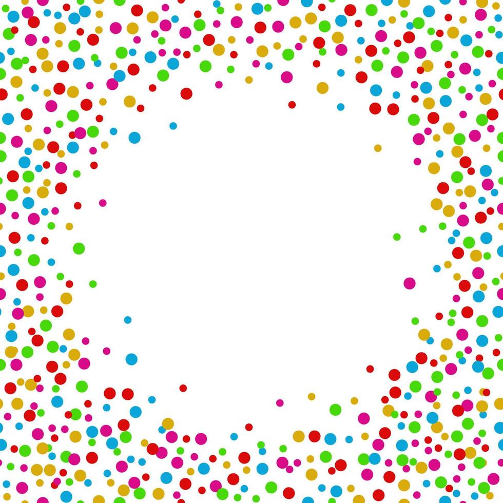 Confetti seamless bright round frame colorful for celebration vector