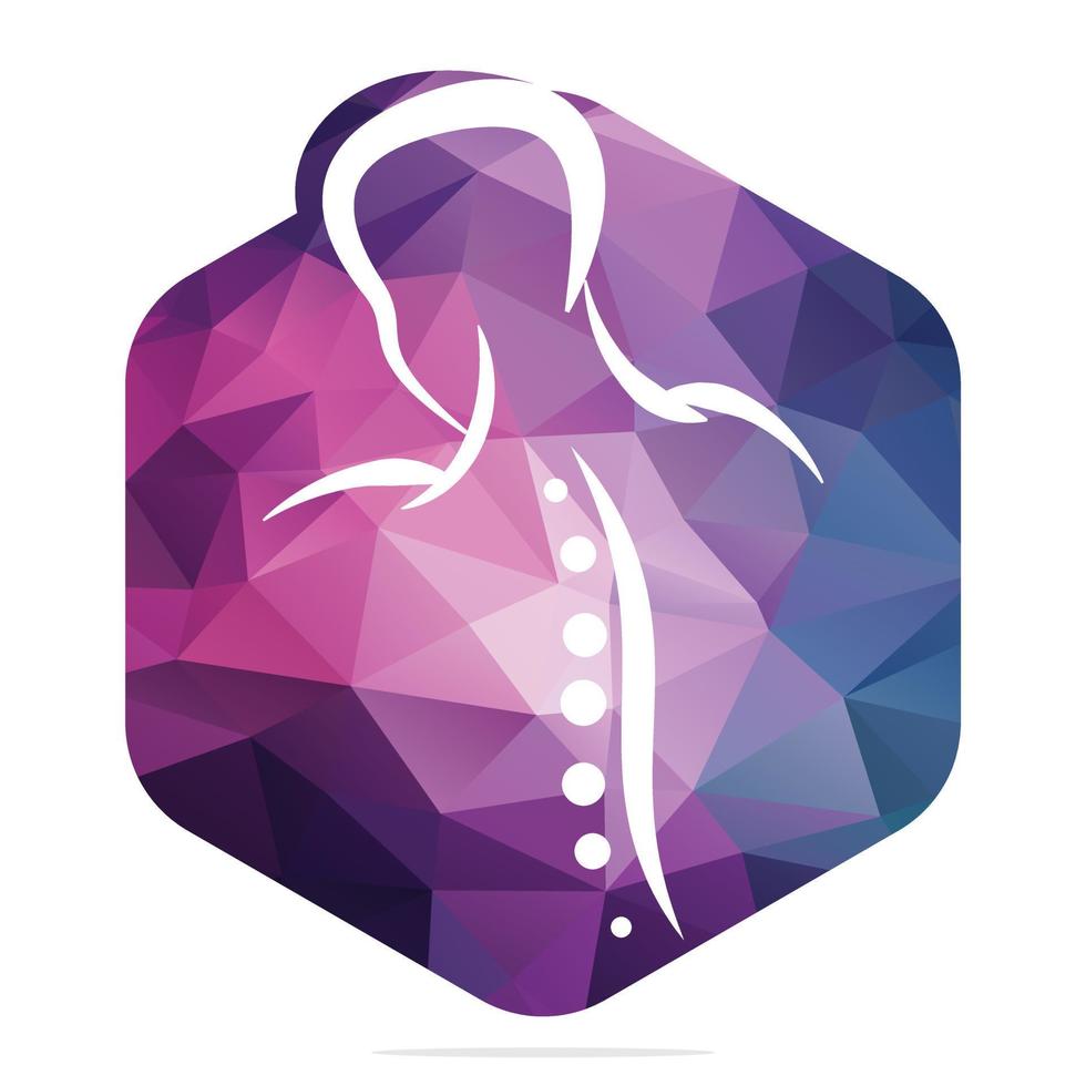 Chiropractic Logo Design Vector illustration. Human backbone Pain Logo. Spine care logo.