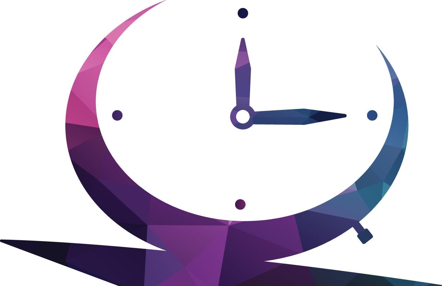 plantilla de diseño de logotipo de reloj de tiempo. tiempo 24 horas concepto de logotipo inteligente. vector