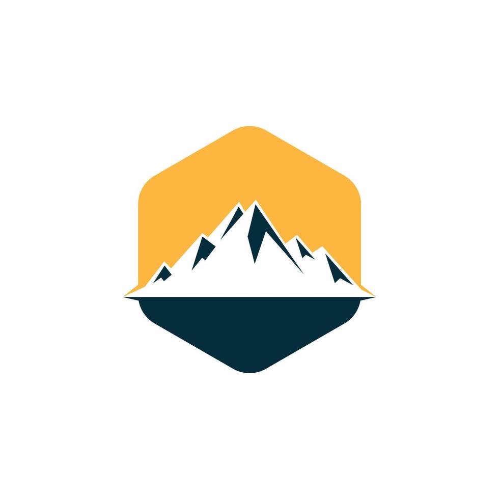 Mountain logo vector. Snow mountain illustrations design. vector