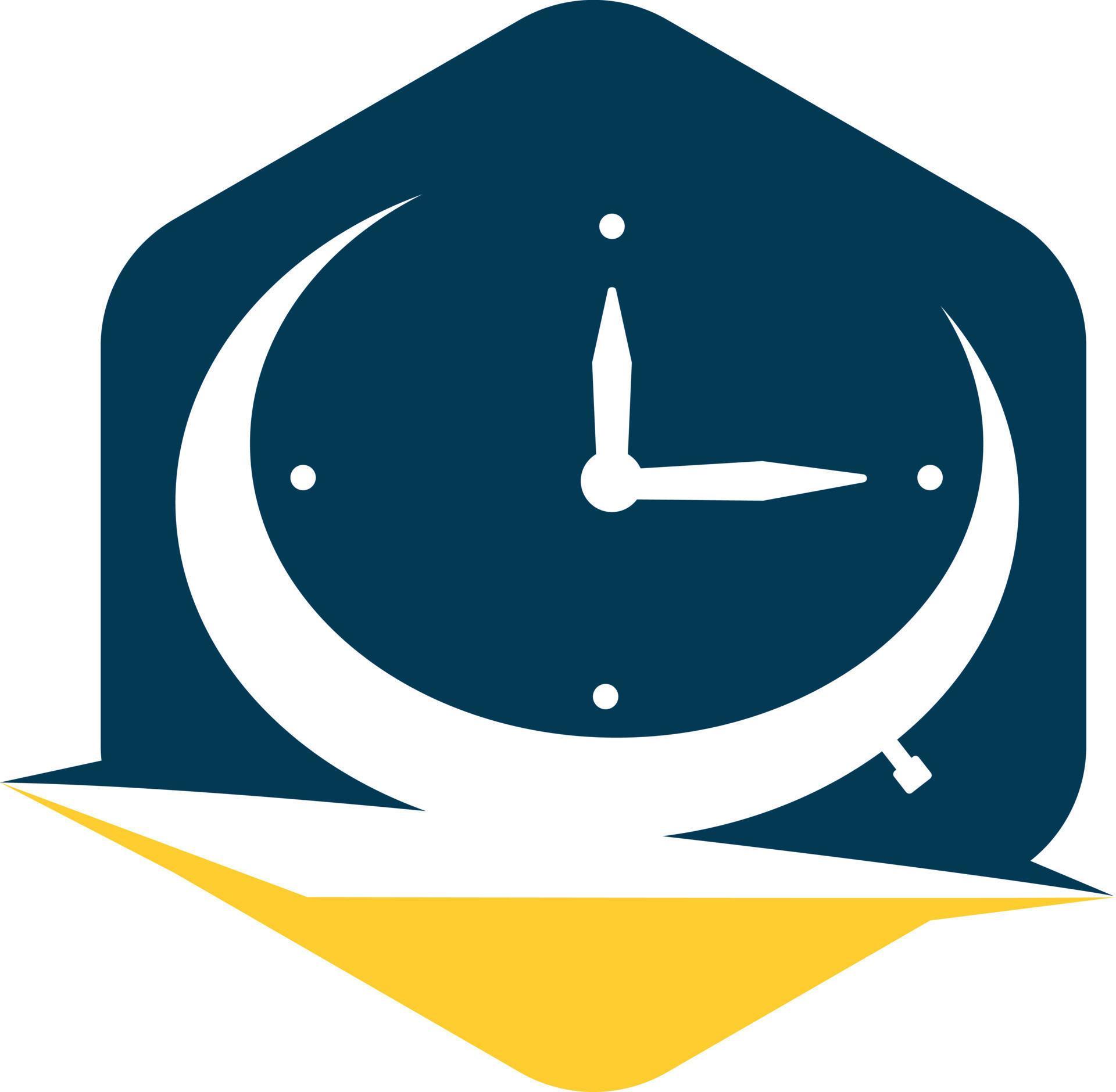 time clock logo design template. time 24th hours smart logo concept