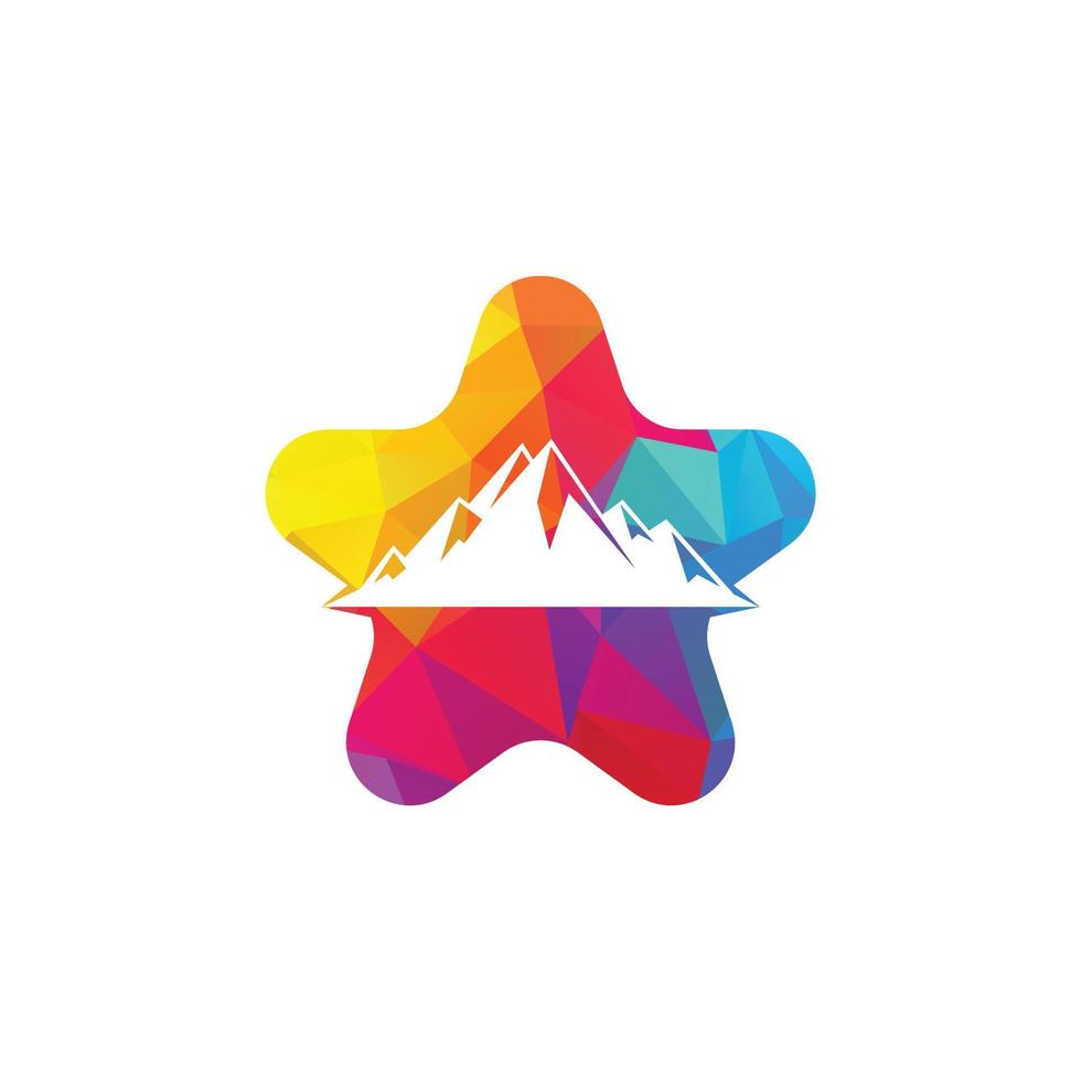 Mountain logo vector. Snow mountain illustrations design. vector