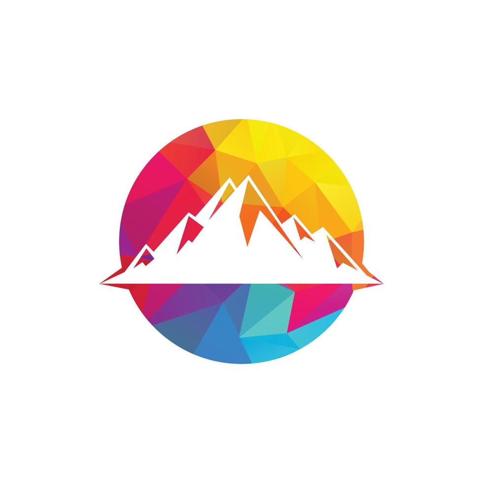 Mountain logo vector. Snow mountain illustrations design. vector