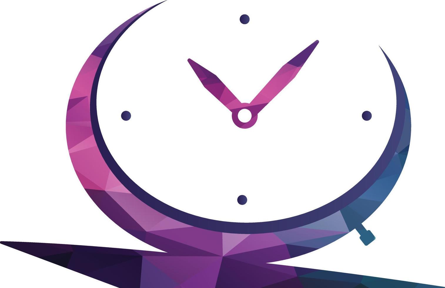 plantilla de diseño de logotipo de reloj de tiempo. tiempo 24 horas concepto de logotipo inteligente. vector