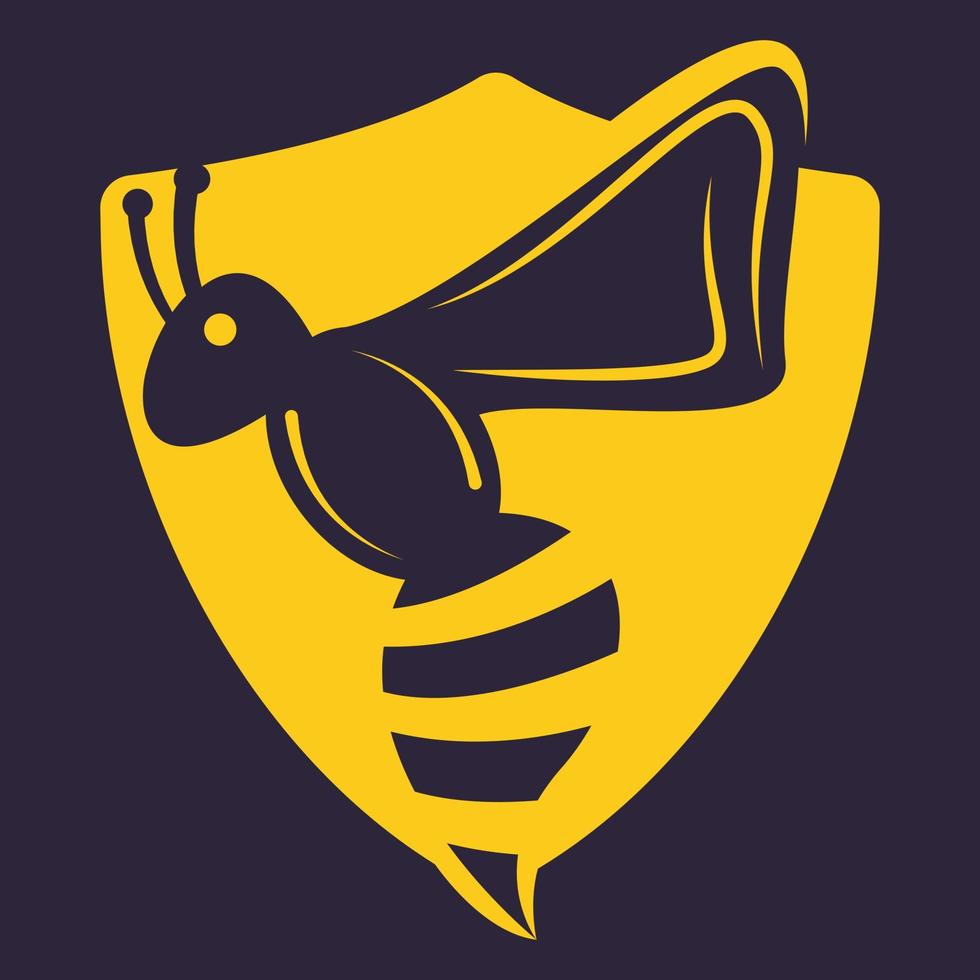 diseño de logotipo de abeja para paquete de miel. diseño de ilustración de icono de vector de plantilla de logotipo de abeja.