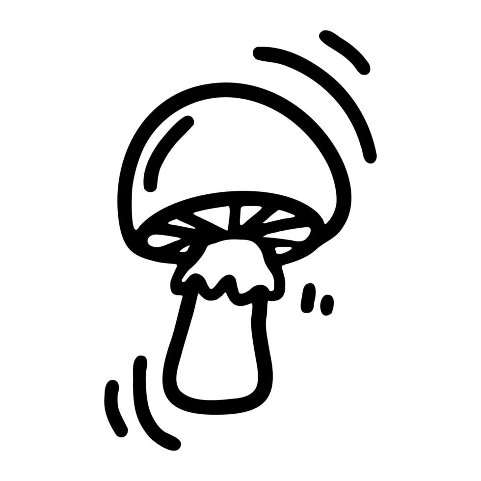 Doodle contour mushroom cartoon 11814781 Vector Art at Vecteezy
