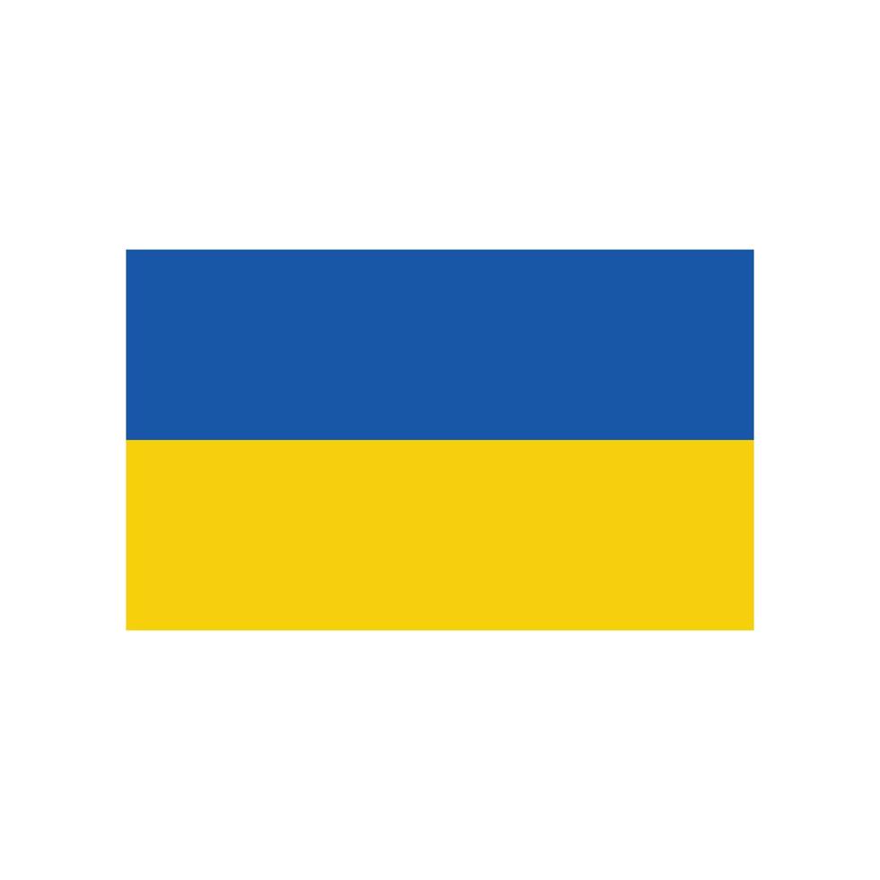 Bandera de Ucrania aislado sobre fondo blanco. vector