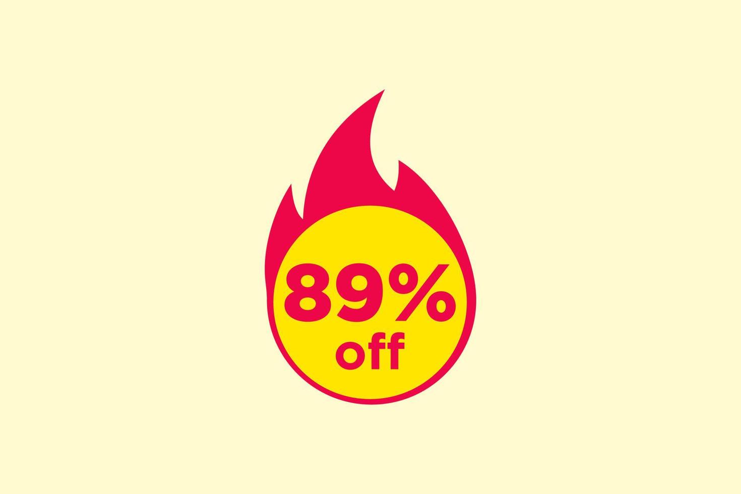 89 discount, Sales Vector badges for Labels, , Stickers, Banners, Tags, Web Stickers, New offer. Discount origami sign banner.