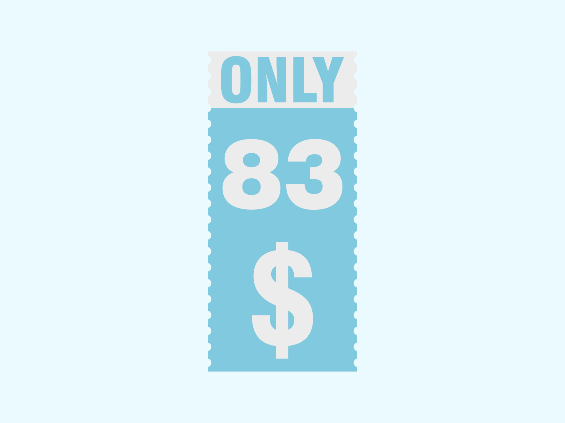 83 Dollar Only Coupon Sign Or Label Or Discount Voucher Money Saving 83 Dollar Only Coupon Sign Or Label Or Discount Voucher Money Saving