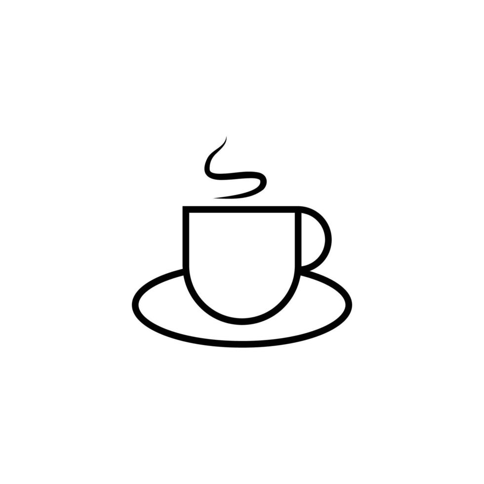 ilustración de símbolo de icono de logotipo de bebida de café vector