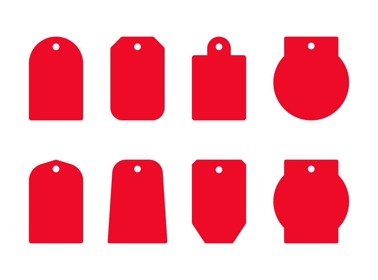 Set of blank promotion tag label template vector