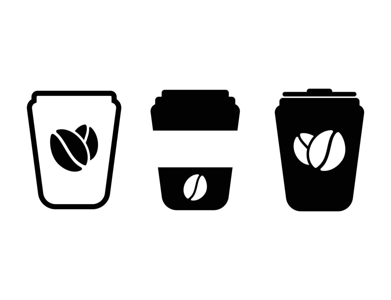 colección de ilustración de diseño de taza de café vector