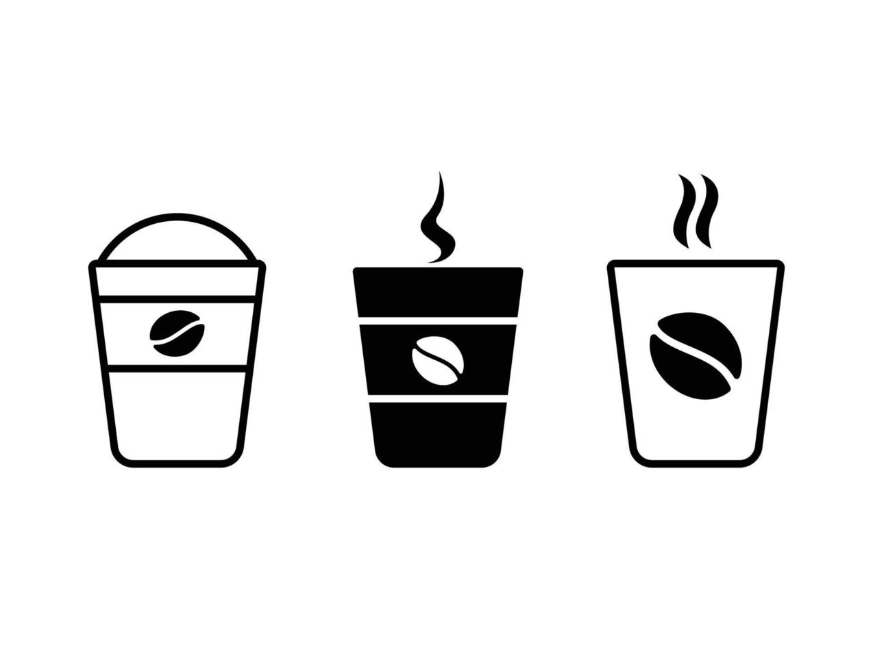 colección de ilustración de diseño de taza de café vector