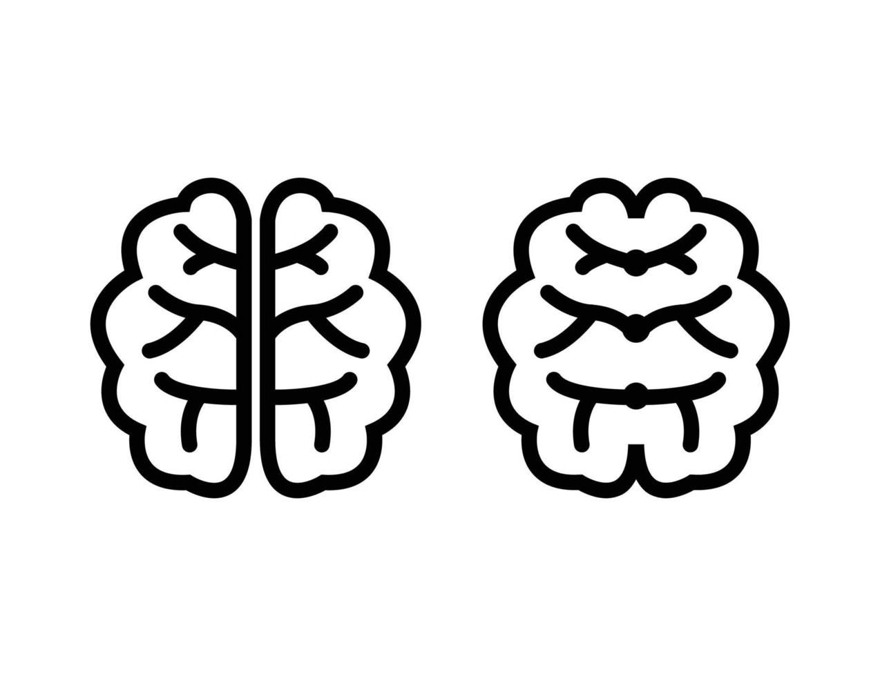 diseño de logotipo de símbolo de icono de cerebro vector