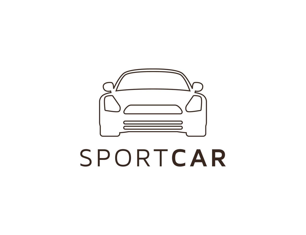 diseño moderno del ejemplo del logotipo del esquema del coche vector