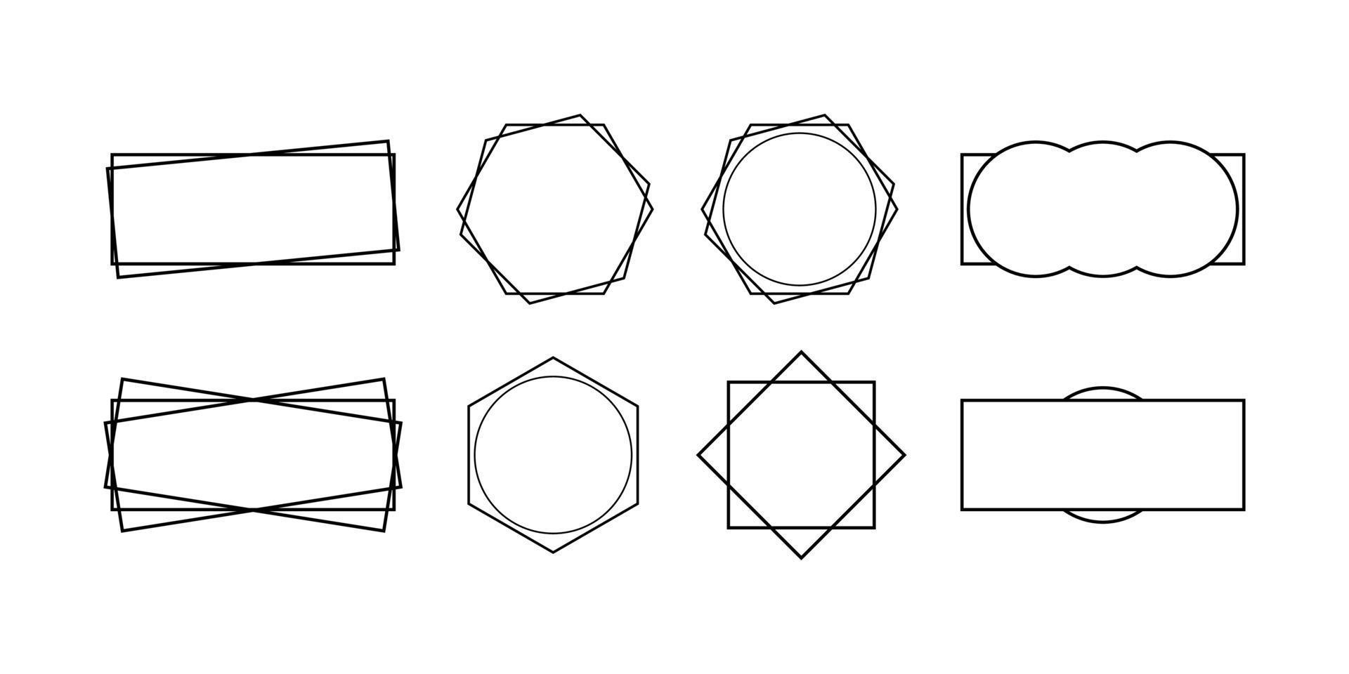 Double frames with blank background collection 11815375 Vector Art at