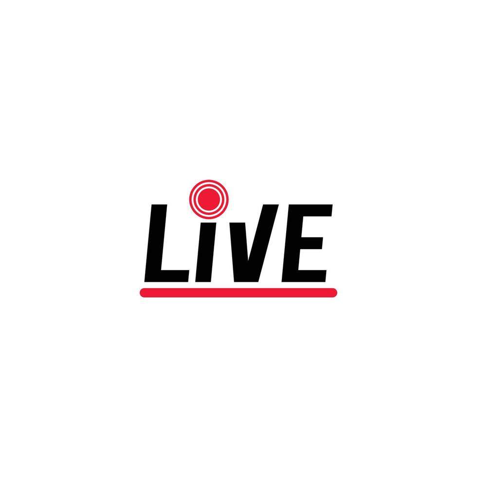 Live streaming broadcast logo icon design vector