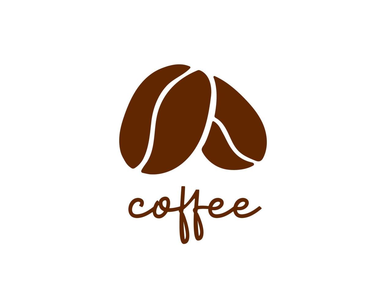 ilustración del logotipo del símbolo de los granos de café vector