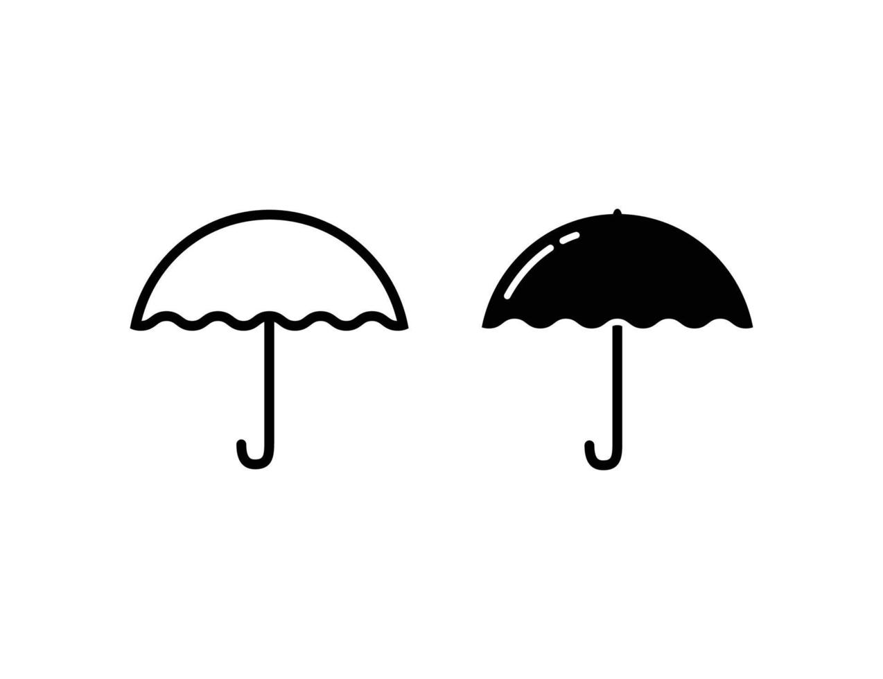 colección de ilustración de diseño de paraguas vector