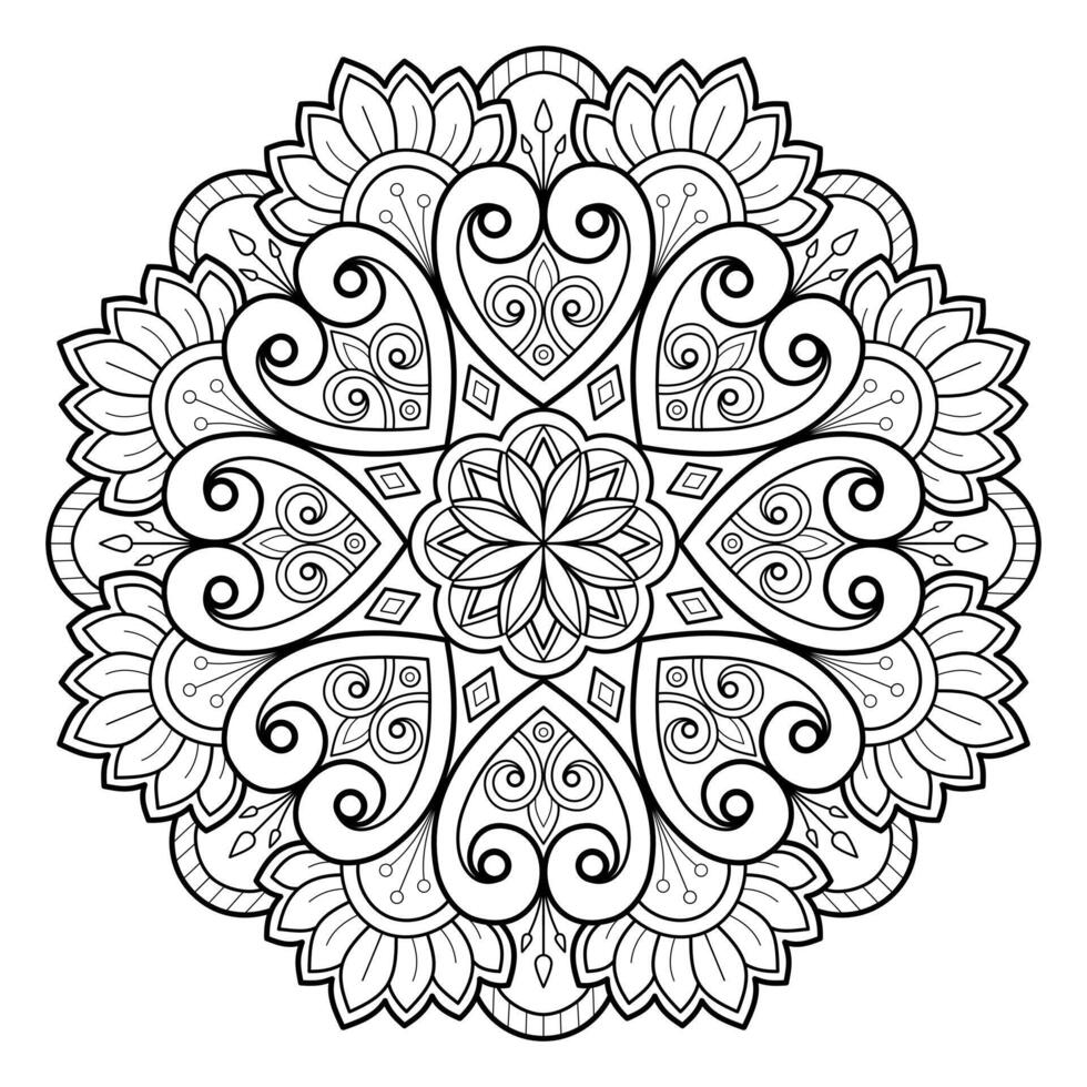 Mandala pattern uese for Coloring book. Art wallpaper design vector