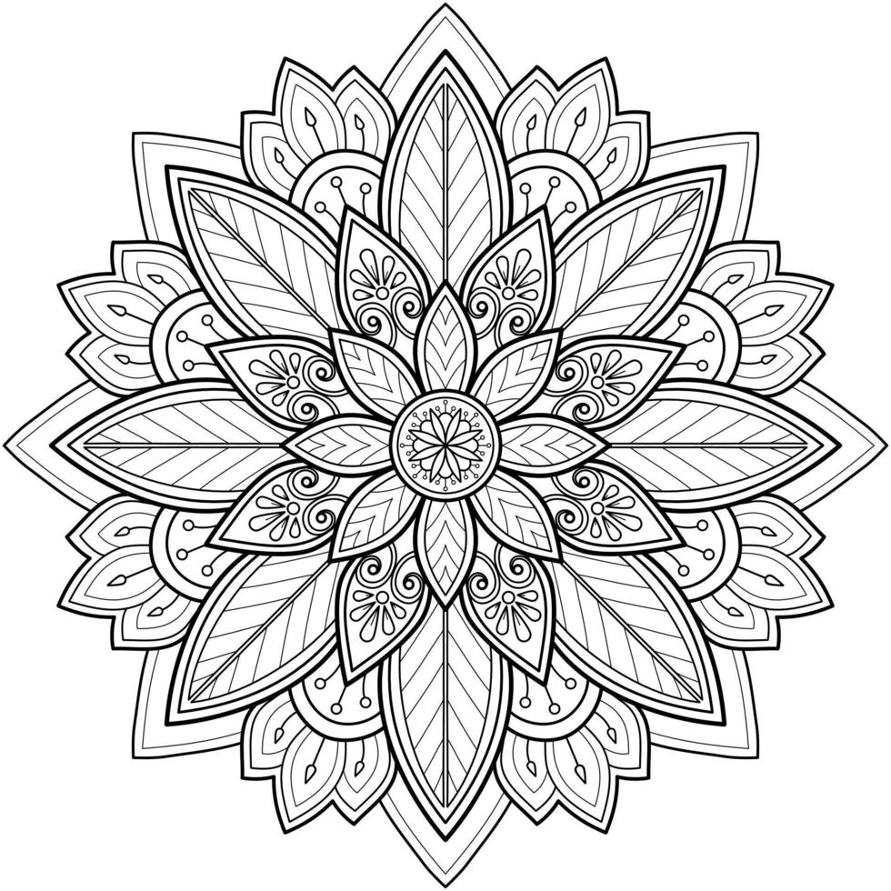 Mandala pattern uese for Coloring book. Art wallpaper design vector
