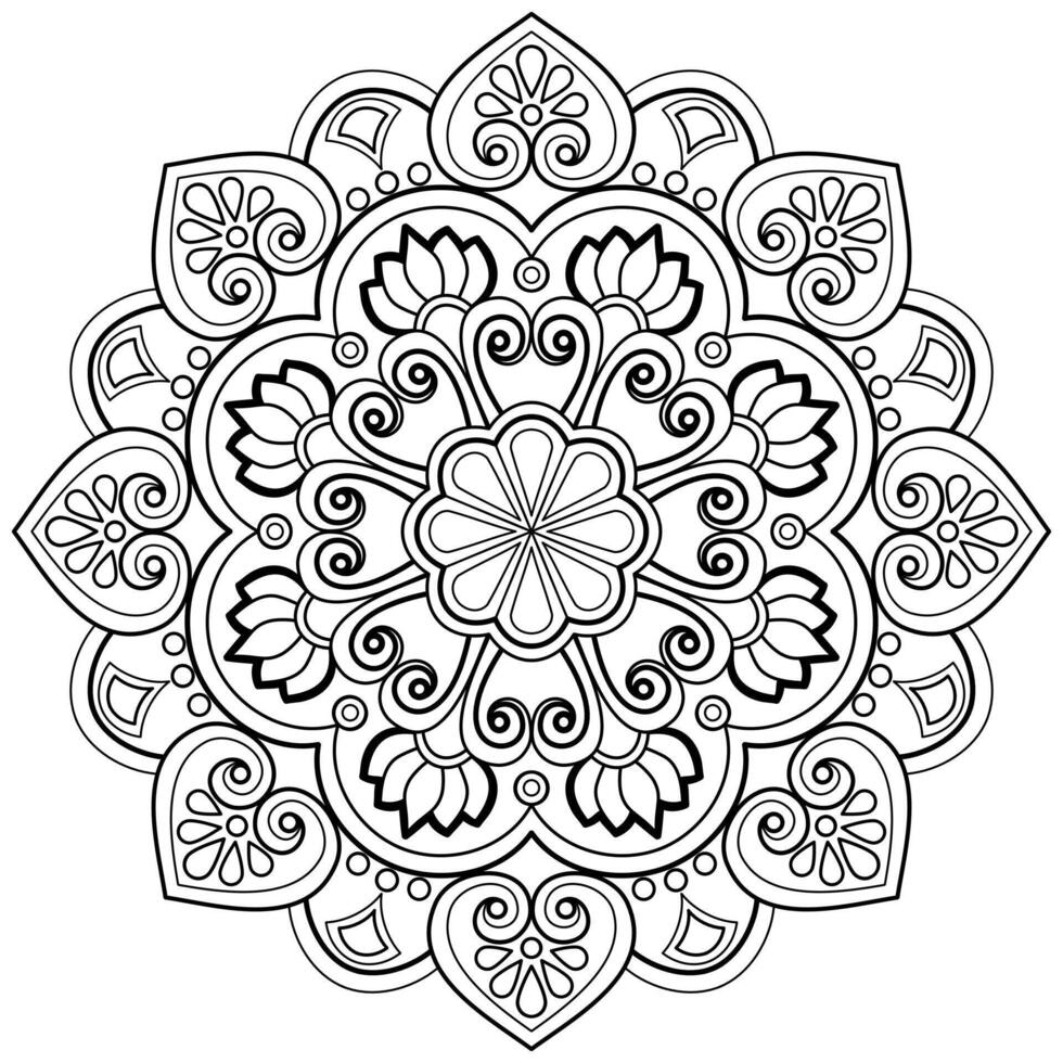 patrón de mandala uese para colorear libro. diseño de papel tapiz de arte vector