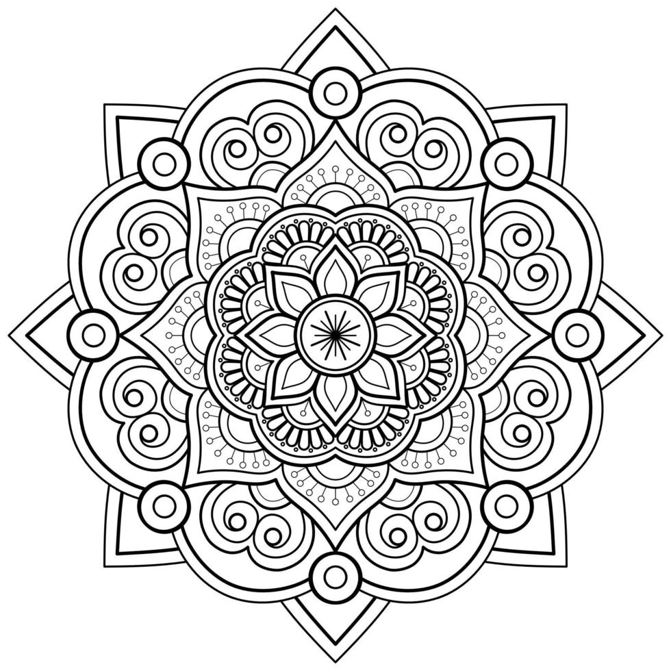 Mandala digital art pattern Art on the wall Coloring book Lace pattern The tattoo Design for a wallpaper Paint shirt and tile Stencil Sticker Design Decorative circle ornament in ethnic oriental style vector