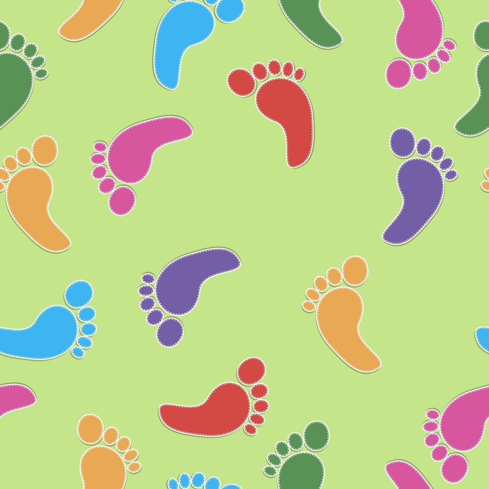 Seamless background with footprints vector