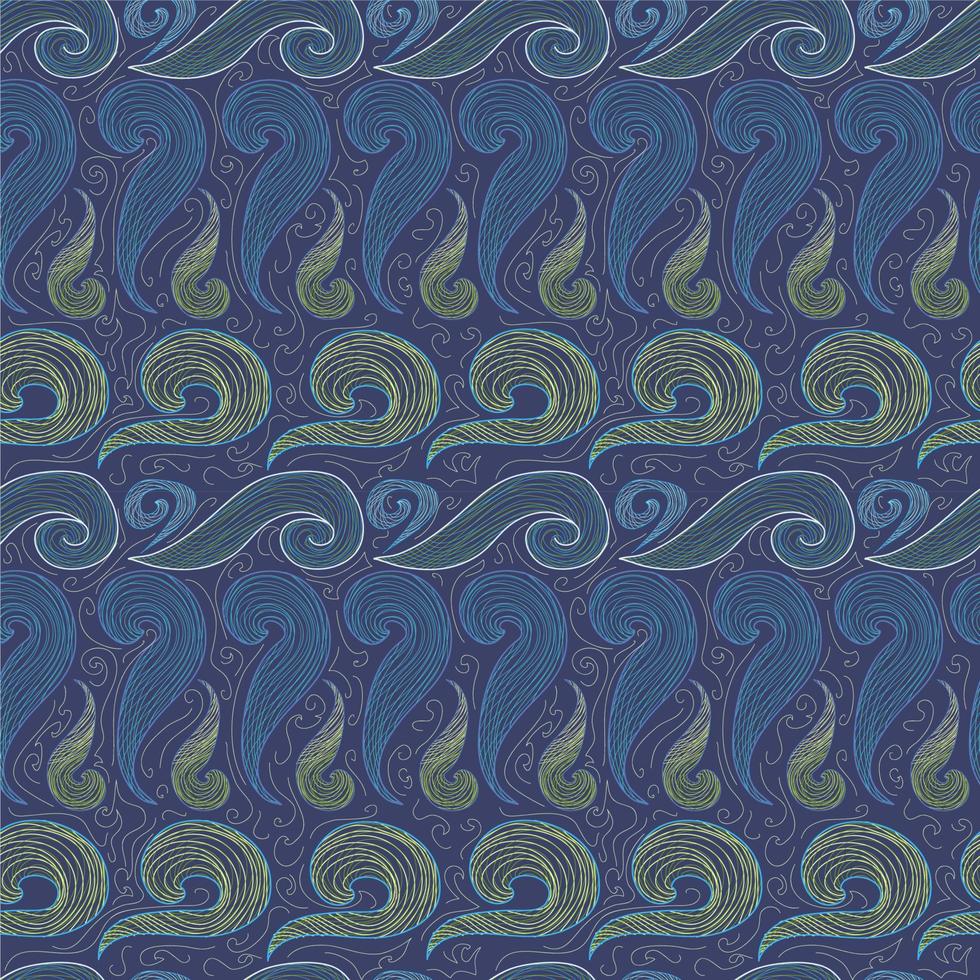 Seamless background with waves vector