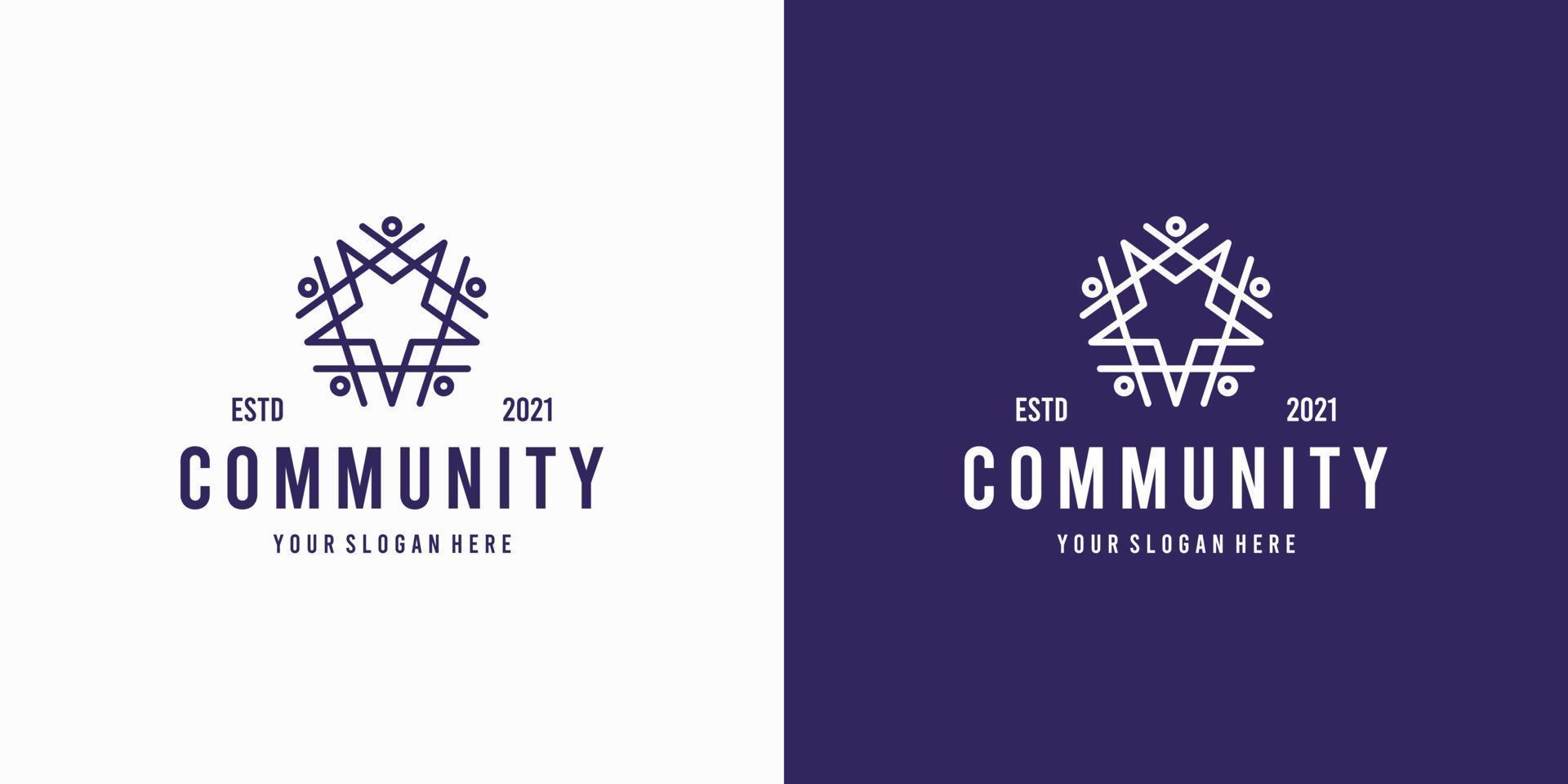 Creative Colorful social group logo vector