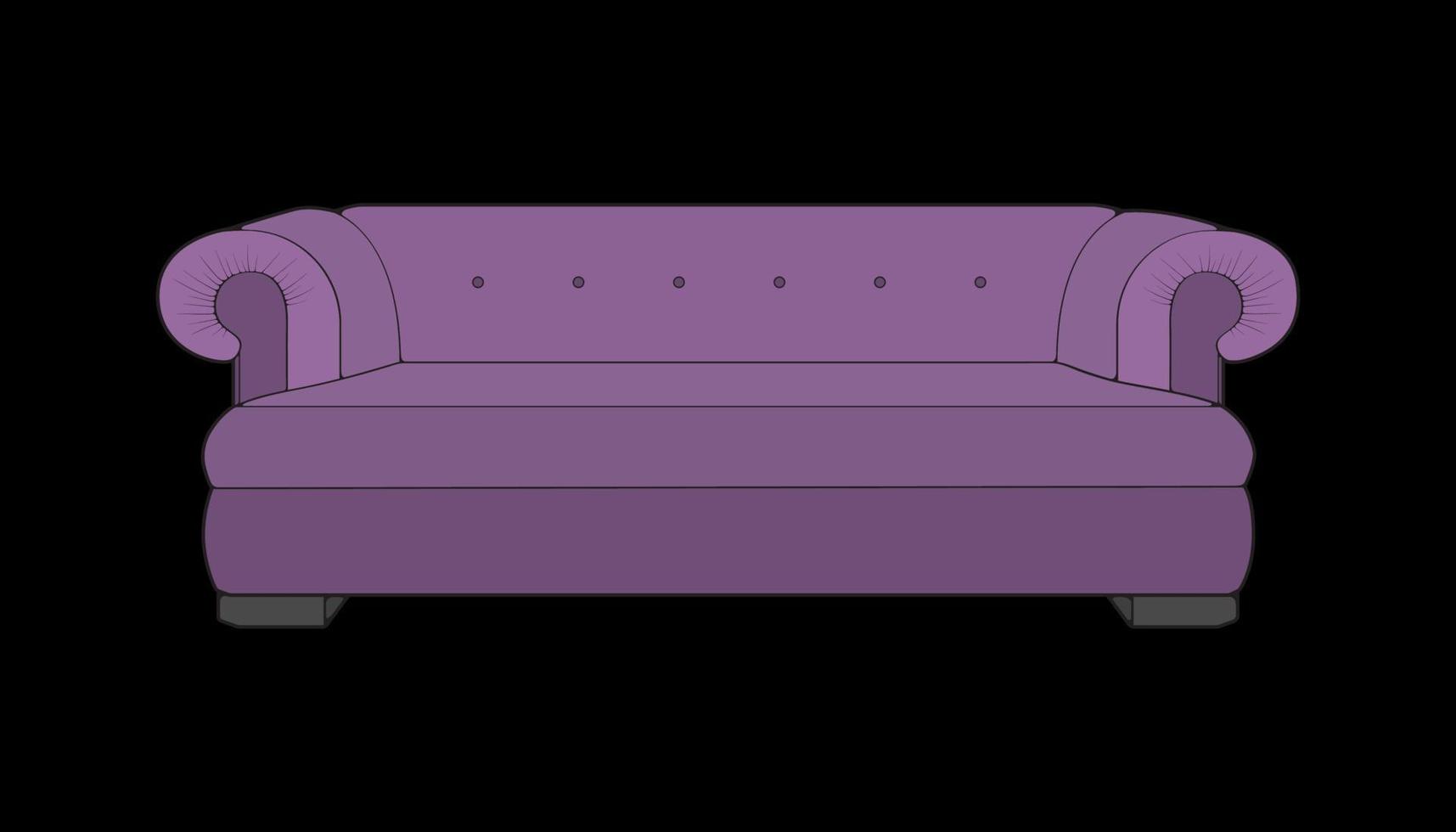 Sofa or couch color block illustrator. color block furniture for living room. Vector illustration.