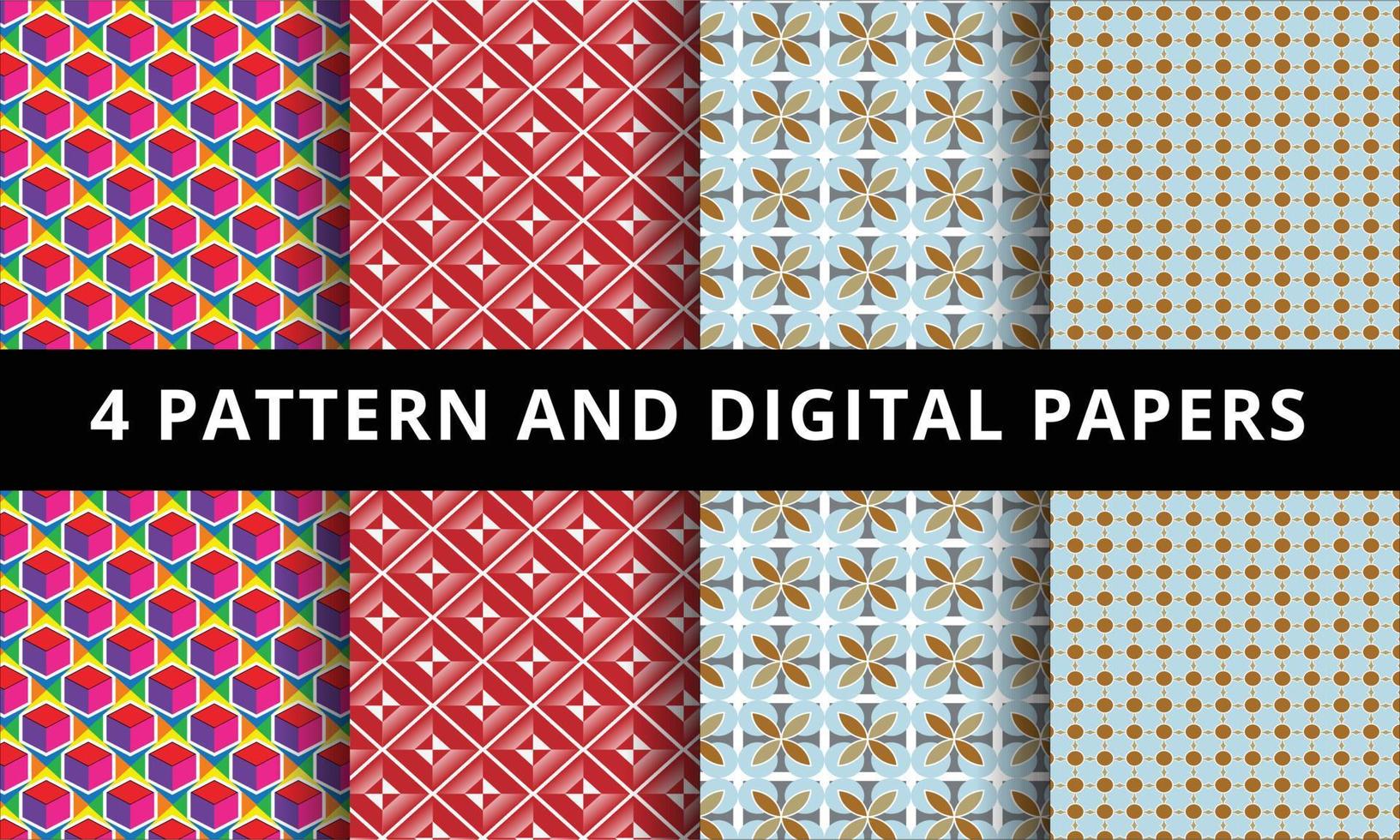 Seamless Geometric Patterns and Digital Paper. Vector Seamless Geometric Patterns and Digital Paper.