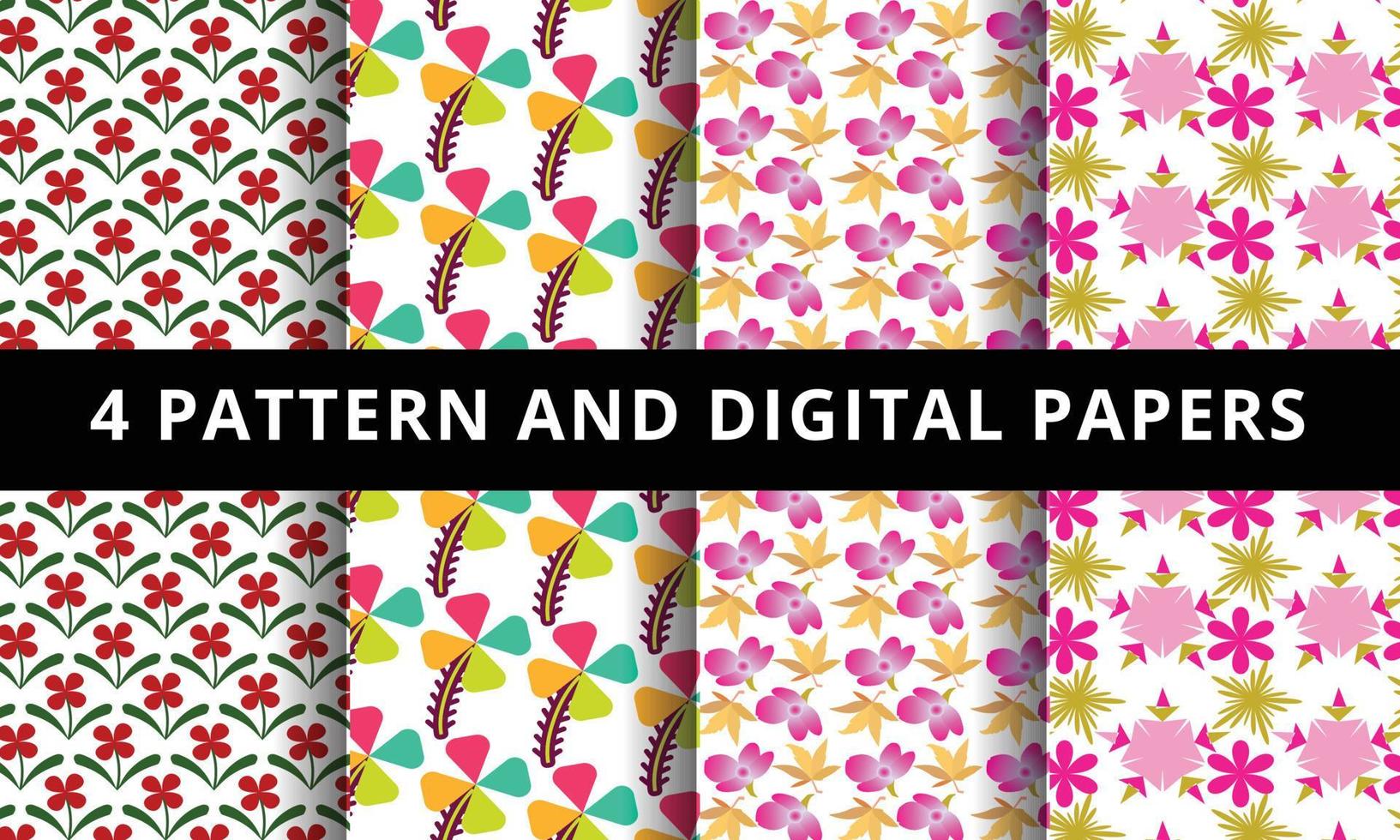 Floral Pattern and Digital Paper. Vector Floral Pattern and Digital Paper.