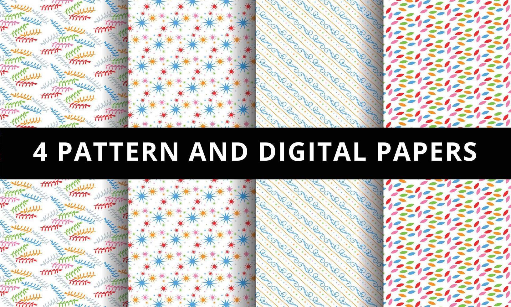 Seamless Geometric Patterns and Digital Paper. Vector Seamless Geometric Patterns and Digital Paper.