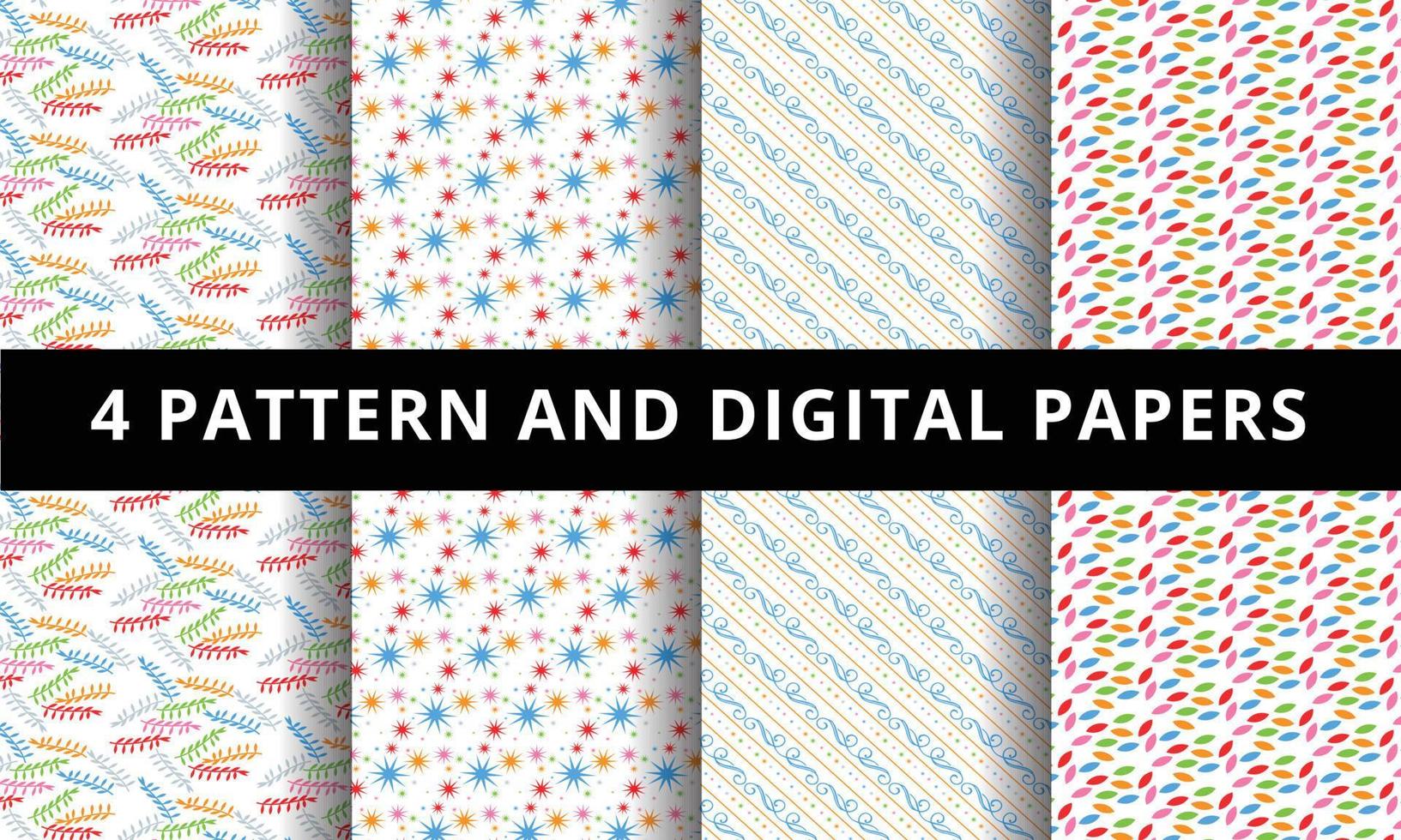 Seamless Geometric Patterns and Digital Paper. Vector Seamless Geometric Patterns and Digital Paper.