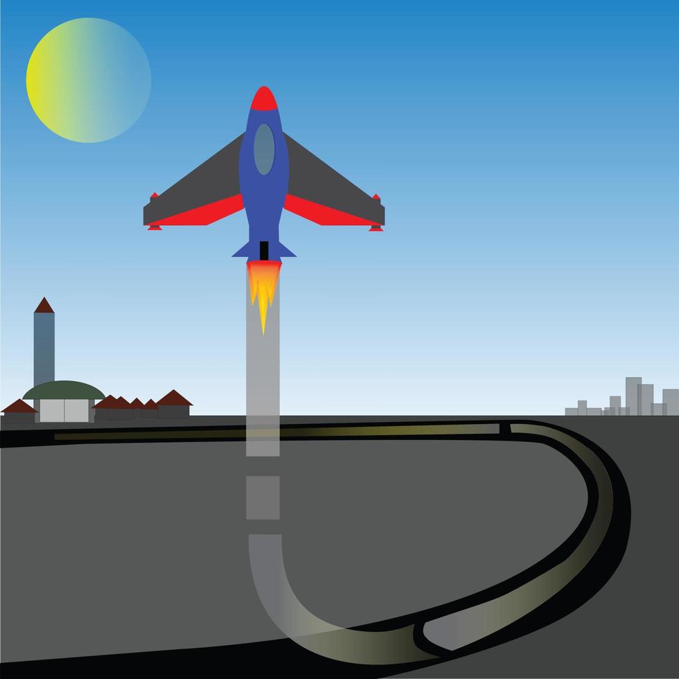 Vector image of airplane illustration made with simple or flat design