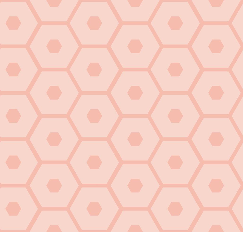 Vector seamless pattern of simple geometric shapes. Repeating endless ornament of from hexagons. Colorful abstract background, wallpaper
