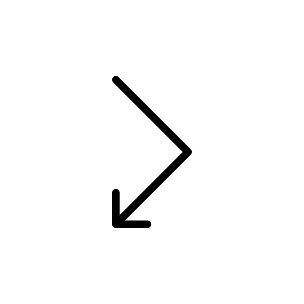 Arrow sign symbol line icon suitable for any purpose vector