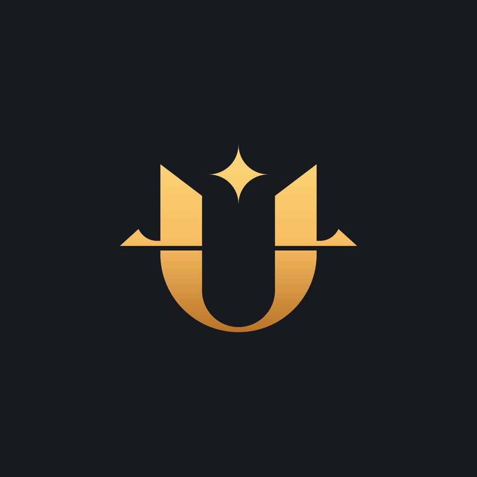 Initial U Monogram Logo Template. Initial Based Letter Icon Logo vector