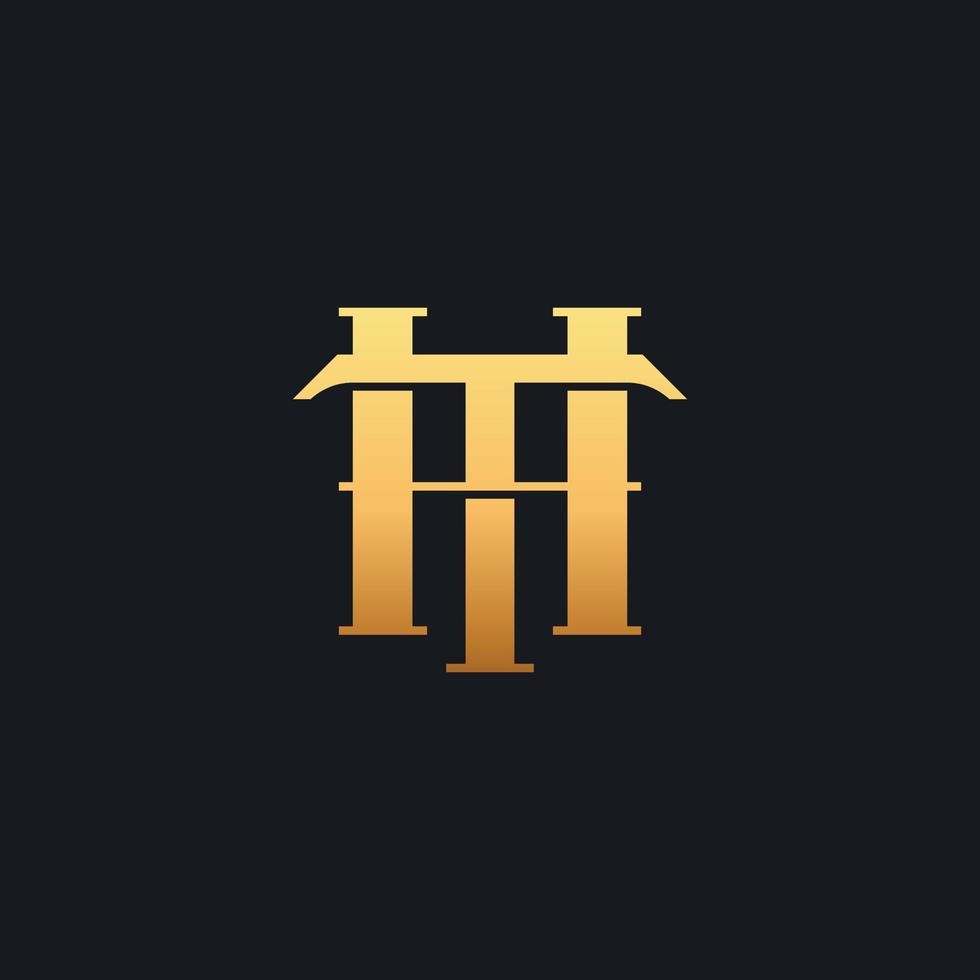 Initial TH HT T H Monogram Logo Template. Initial Based Letter Icon Logo vector