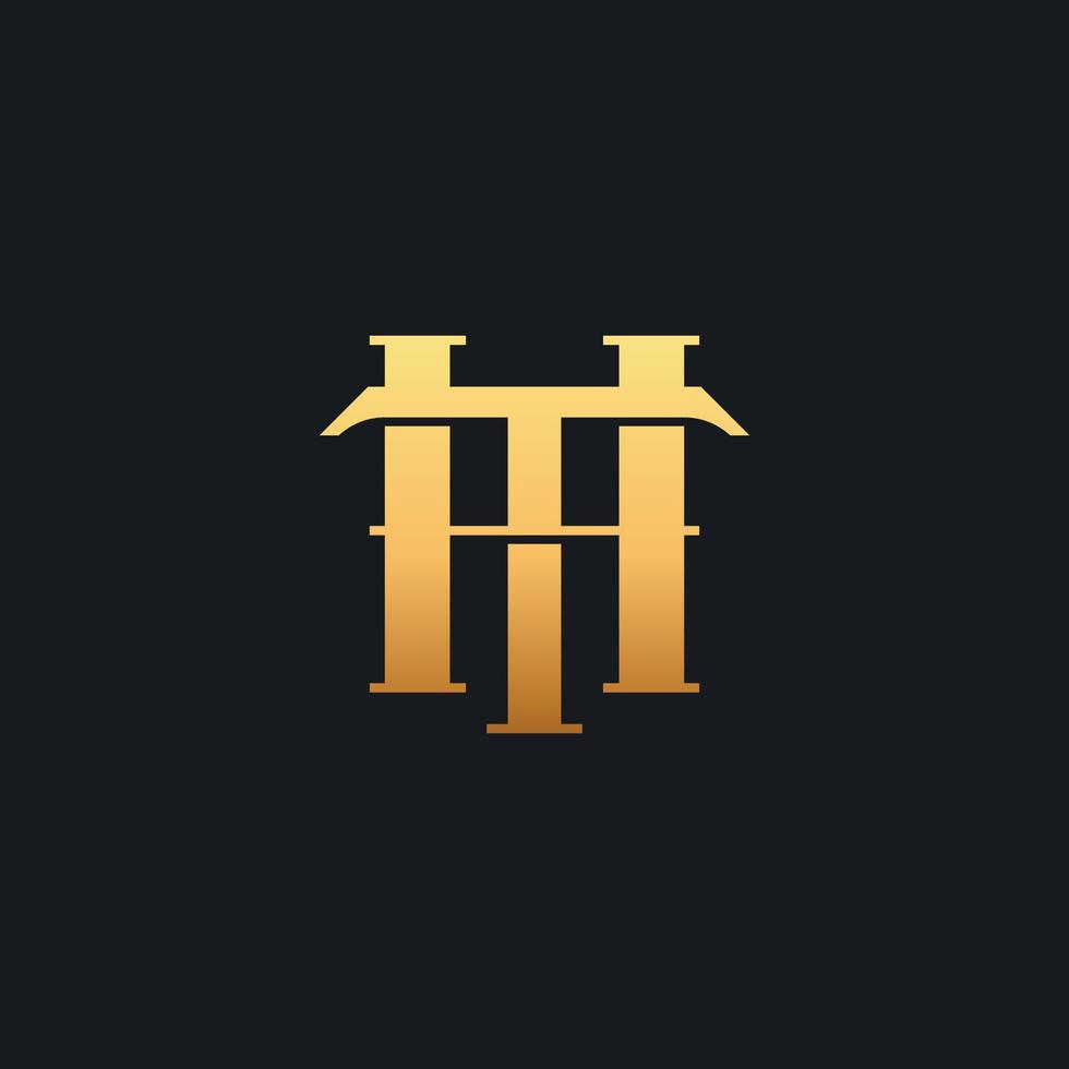 Initial TH HT T H Monogram Logo Template. Initial Based Letter Icon ...