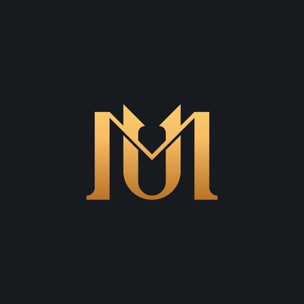 Initial MU UM M U Monogram Logo Template. Initial Based Letter Icon Logo vector